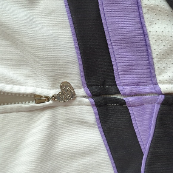 Billabong White Black Full Zipped Performance Long Sleeve Sweatshirt Size L - Picture 2 of 4